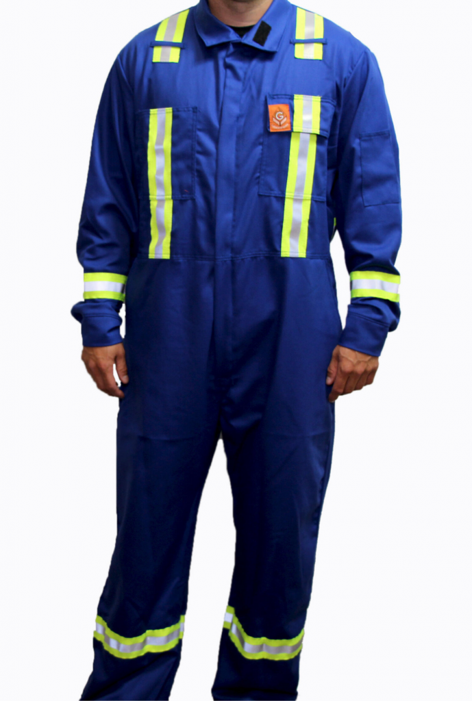 Fort McMurray Coveralls In Royal Blue FR Striped Alberta